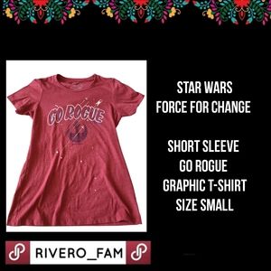STAR WARS | SHORT SLEEVE GO ROGUE GRAPHIC T-SHIRT |SIZE SMALL